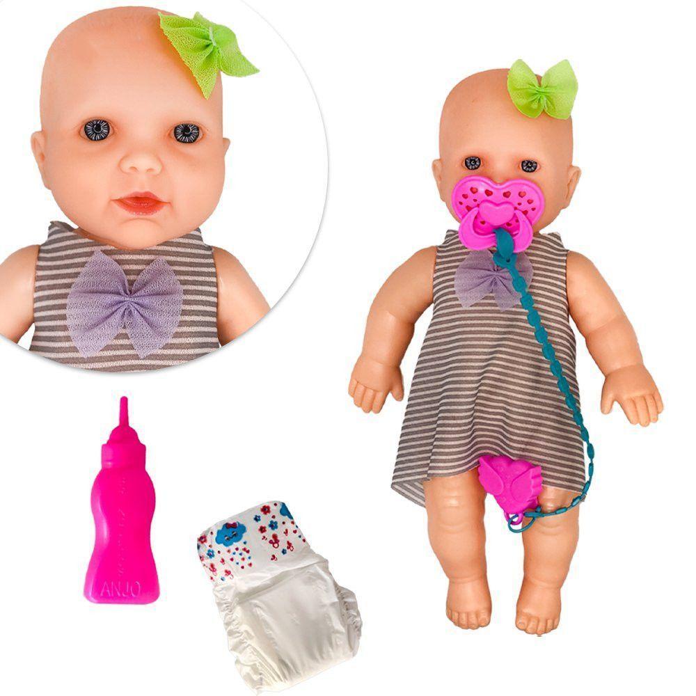 Boneca Babidu Faz Xixi Fralda Quando Bebe água E Acessórios - 4