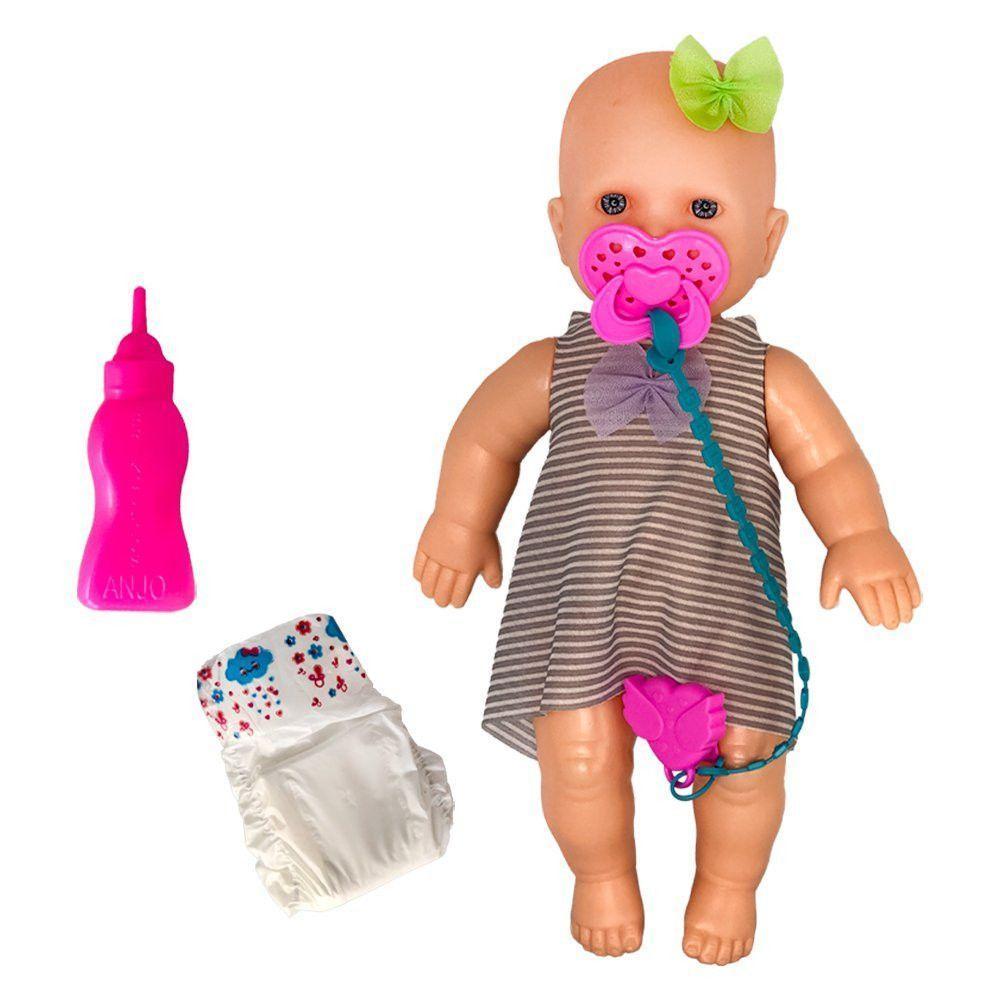 Boneca Babidu Faz Xixi Fralda Quando Bebe água E Acessórios - 3