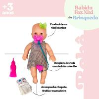 Boneca Babidu Faz Xixi Fralda Quando Bebe água E Acessórios - 6