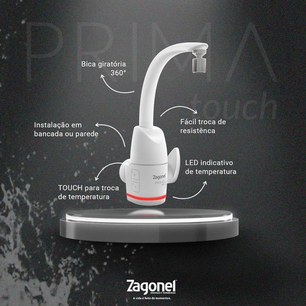 Torneira Prima Branca Zagonel 5500w 220v - 7