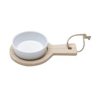 Conjunto Com 2 Bandejas De Bambu Com 2 Molheiras De Cerâmica 6768 Lyor - 5