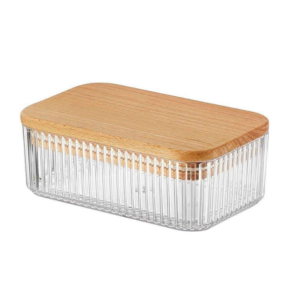 Porta Mantimento Retangular Com Tampa Em Madeira 500ml 29381- Dynasty - 1