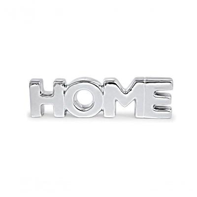 Escultura De Cerâmica Home Prata 12156 - Mart