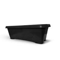 Vaso Floreira Plástico Retangular 50cm Preto - 1