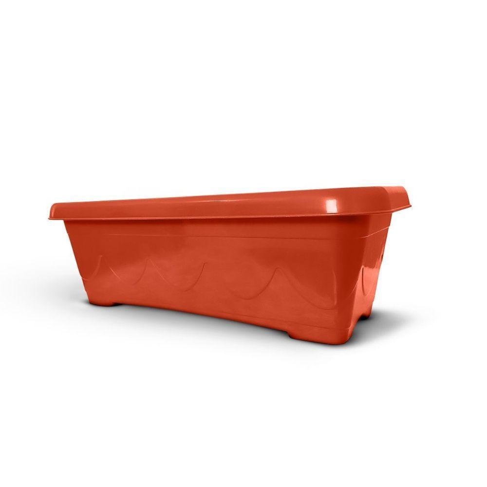 Vaso Floreira Plástico Retangular 50cm (3un) Cerâmica - 2