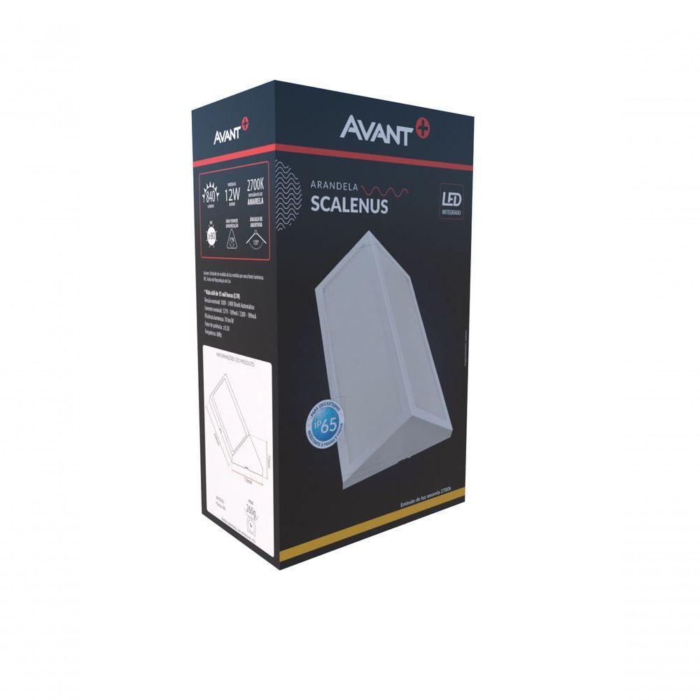 Arandela Led Scalenus 12w 2700k Branco Biv Ip65 Avant - 2