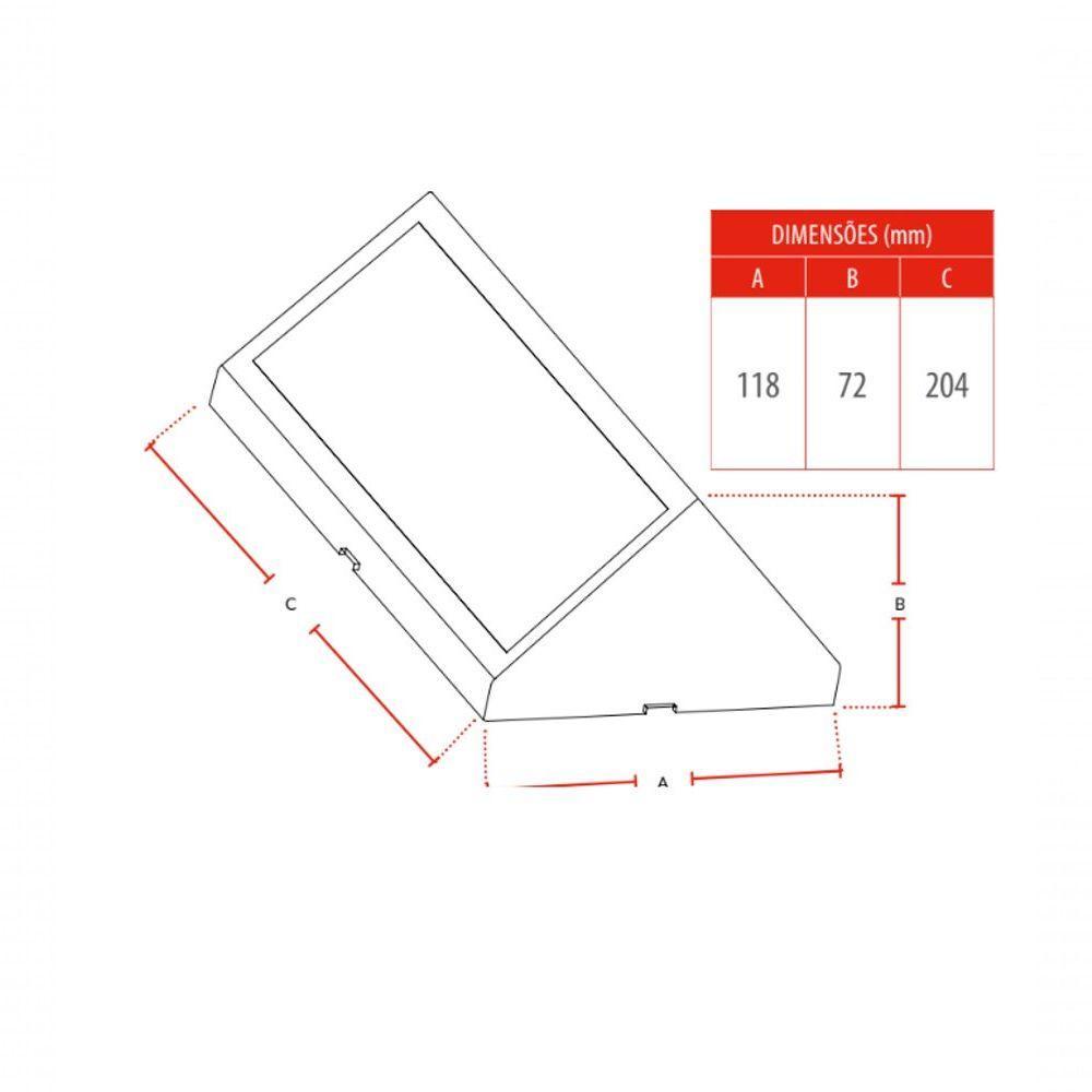 Arandela Led Scalenus 12w 6500k Branco Biv Ip65 Avant - 3