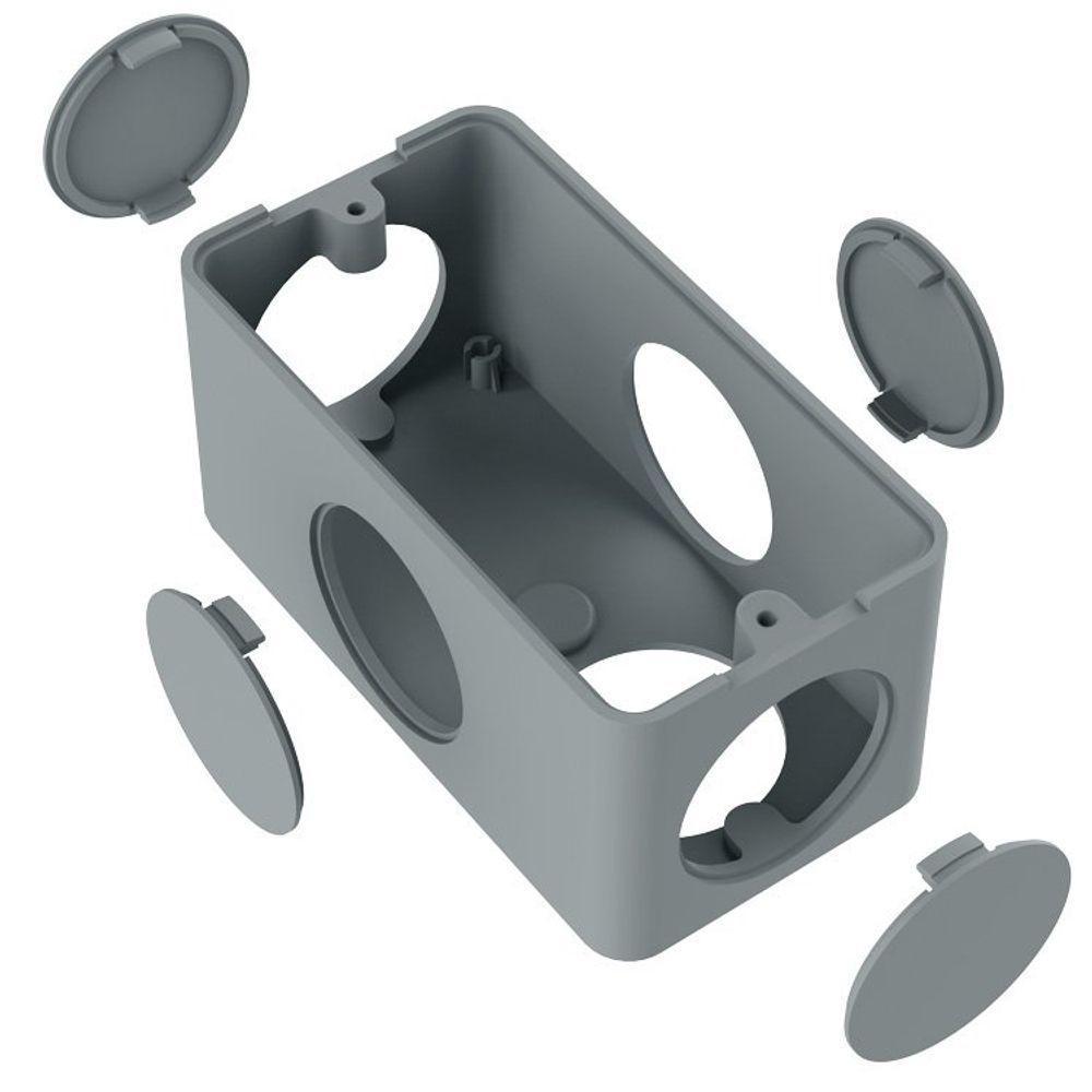 Condulete Pvc Múltiplo 1-2-3-4 Cinza Inpol - 1