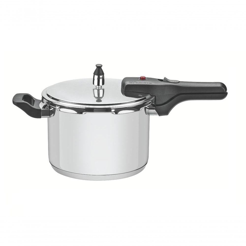 Panela De Pressão Brava 22 Cm 6 L Em Aço Inox Fundo Triplo - 1