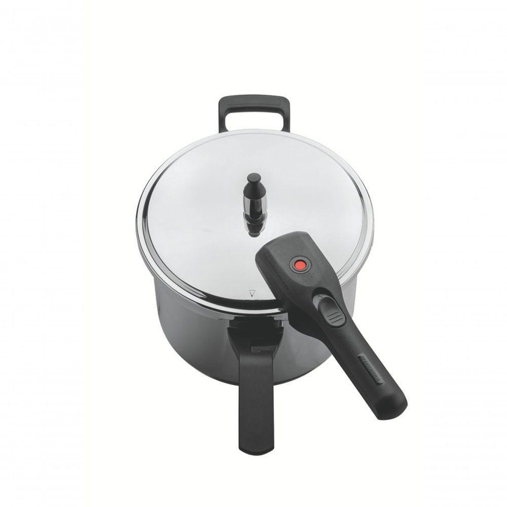 Panela De Pressão Brava 22 Cm 6 L Em Aço Inox Fundo Triplo - 10