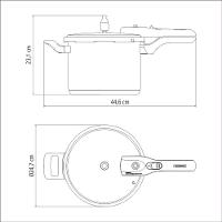 Panela De Pressão Brava 22 Cm 6 L Em Aço Inox Fundo Triplo - 7