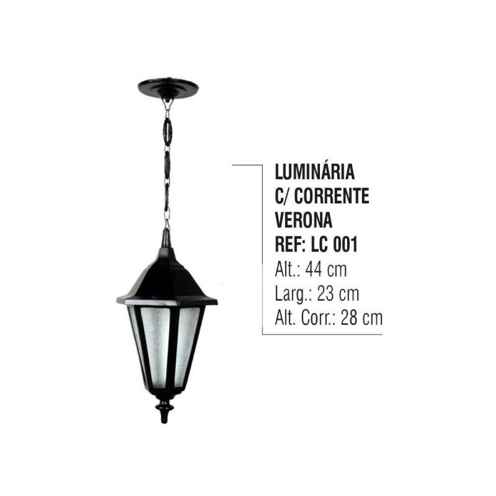 Luminária Externa e Interna Verona com Corrente em Alumínio - 5