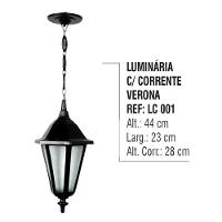 Luminária Externa e Interna Verona com Corrente em Alumínio