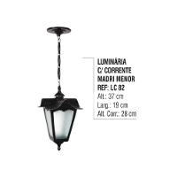 Luminária Externa Interna Madri Menor com Corrente Alumínio - 2