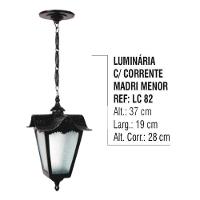 Luminária Externa Interna Madri Menor com Corrente Alumínio - 5