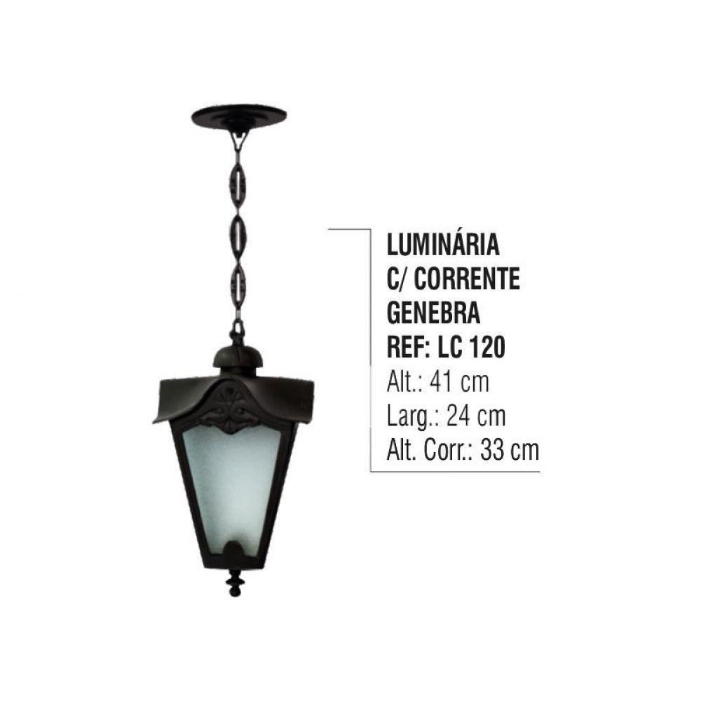 Luminária Externa e Interna Genebra com Corrente em Alumínio - 2