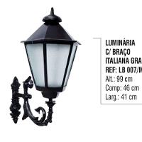 Luminária Colonial com Braço Italiana Grande Alumínio 99cm - 4