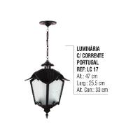 Luminária Externa Interna Portugal com Corrente em Alumínio - 2