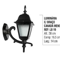 Luminária Colonial Canada Menor com Braço em Alumínio 38cm - 5