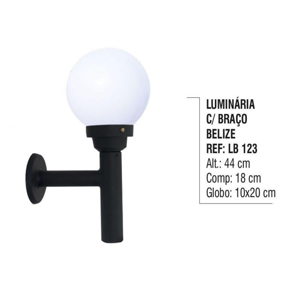 Luminária Belize com Braço Externa interna em Alumínio 44cm - 2