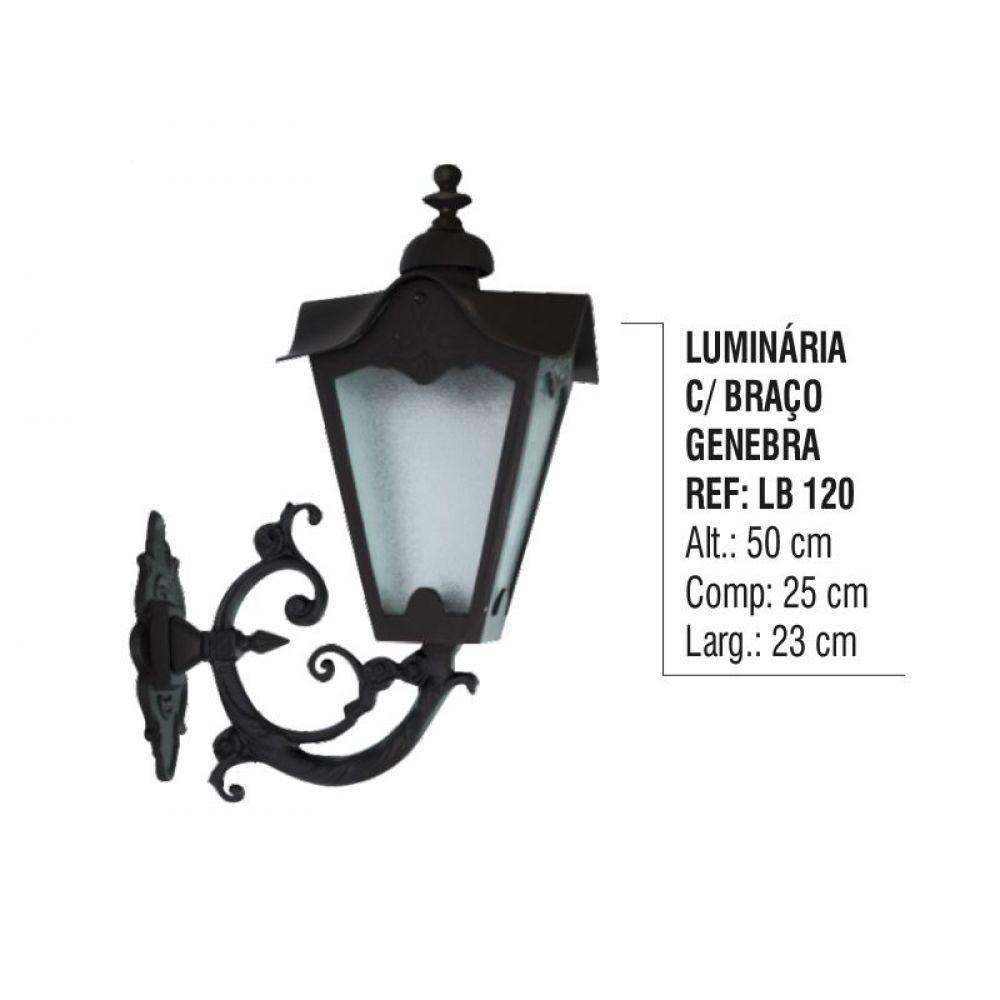 Luminária Genebra com Braço Externa/interna em Alumínio 50cm - 2