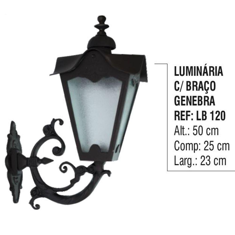 Luminária Genebra com Braço Externa/interna em Alumínio 50cm - 5