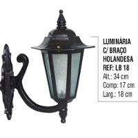 Luminária Holandesa com Braço Externa interna Alumínio 34cm - 5