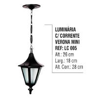 Luminária Externa Interna Verona Mini Com Corrente Alumínio - 5