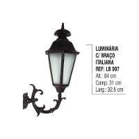 Luminária com Braço Italiana Externa interna Alumínio 84cm - 2