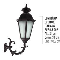 Luminária com Braço Italiana Externa interna Alumínio 84cm - 5