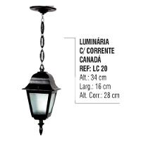 Luminária Externa e Interna Canadá com Corrente em Alumínio - 5