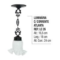 Luminária Atlanta com Corrente Externa e Interna em Alumínio