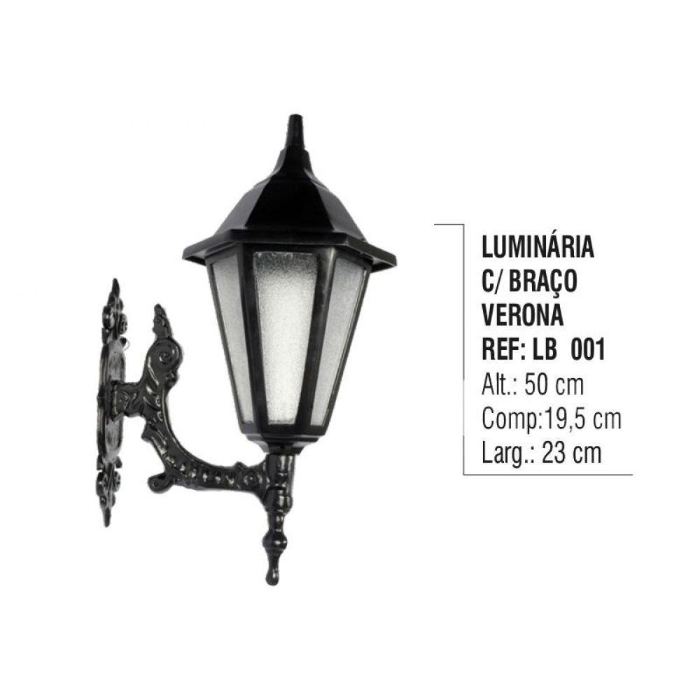 Luminária Verona com Braço Externa/interna em Alumínio 50cm - 5