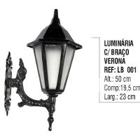 Luminária Verona com Braço Externa/interna em Alumínio 50cm