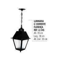 Luminária Externa Interna Florença com Corrente Em Alumínio - 3