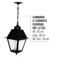 Luminária Externa Interna Florença com Corrente Em Alumínio - 5