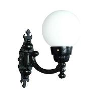 Luminária Globo Pequena 1 com Braço Externa Alumínio 38cm - 1