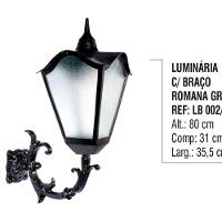 Luminária Colonial Romana Grande Com Braço Em Alumínio 80Cm - 3