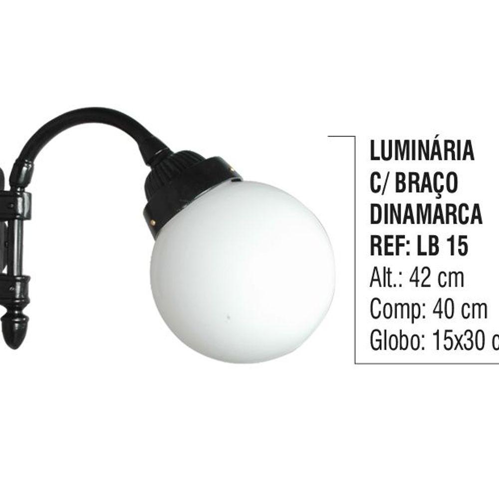 Luminária Dinamarca com Braço Externa/interna Alumínio 42cm - 5