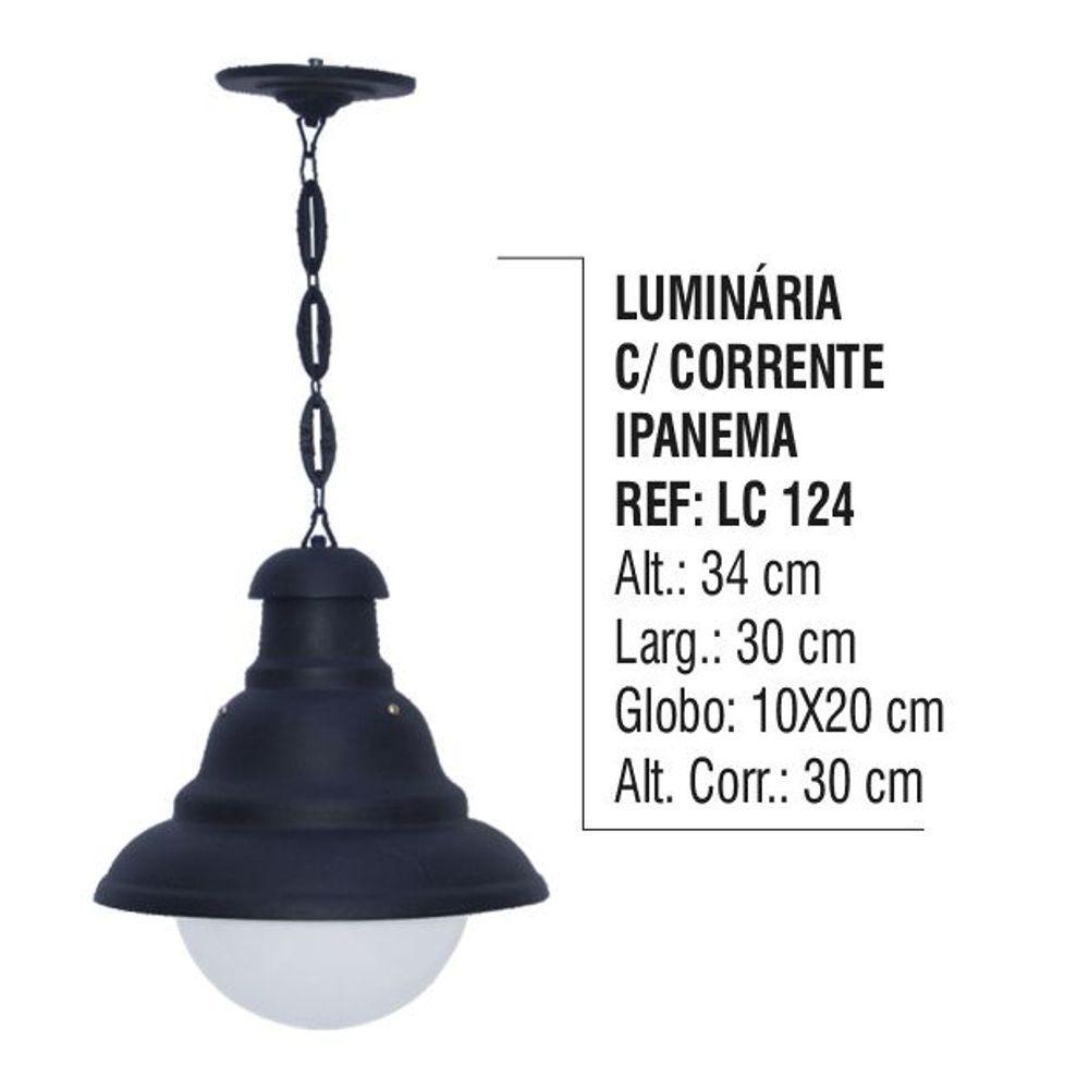 Luminária Externa e Interna Ipanema com Corrente em Alumínio - 5