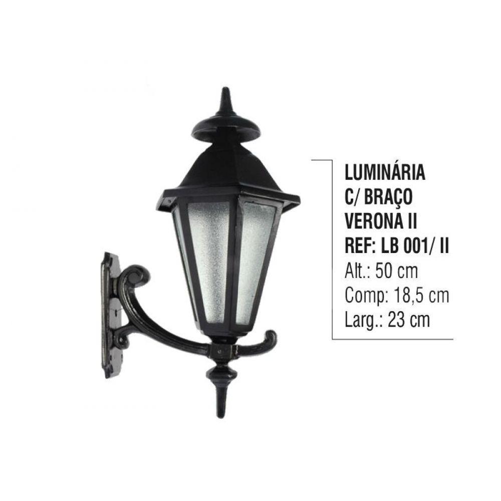 Luminária Verona 2 com Braço Externa e interna Alumínio 50cm - 3