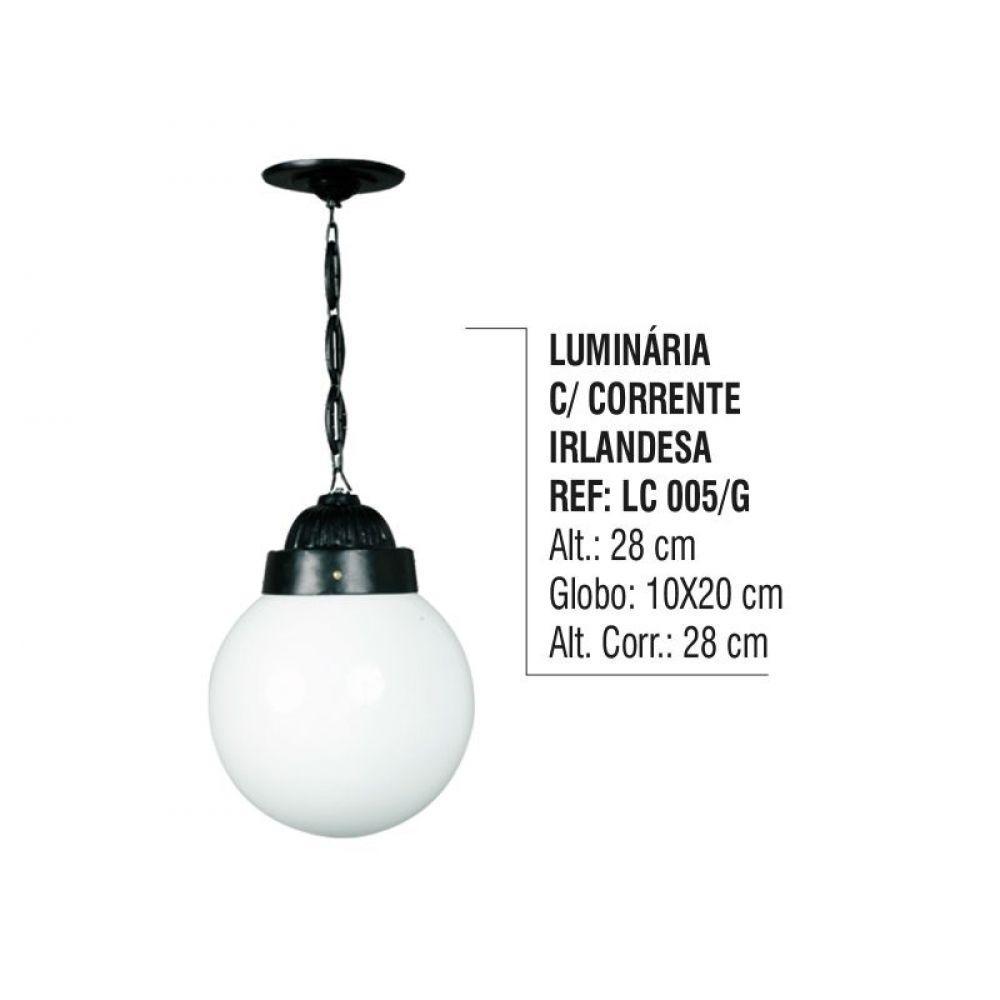 Luminária Irlandesa com Corrente Externa Interna em Alumínio - 2