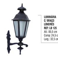 Luminária Londres com Braço Externa/interna Alumínio 85,5cm - 5