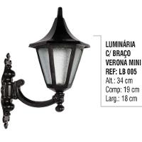 Luminária Colonial Verona Mini com Braço em Alumínio 34cm - 4