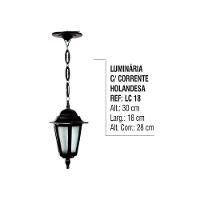 Luminária Externa e Interna Holandesa com Corrente Alumínio - 3