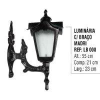 Luminária com Braço Madri Externa e interna em Alumínio 55cm - 5