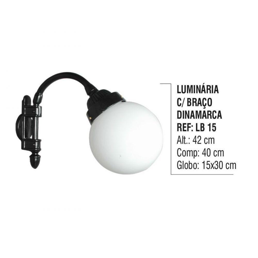 Luminária Dinamarca Com Braço Externa/Interna Alumínio 42Cm - 3