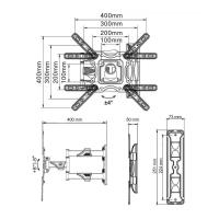 Suporte Tv Articulado De Parede Para Telas 32 A 55 P4 Nb