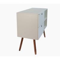 Aparador 02 Gavetas 1 Nicho Com Pés Palito Branco Real - Mdf Arauco - 2