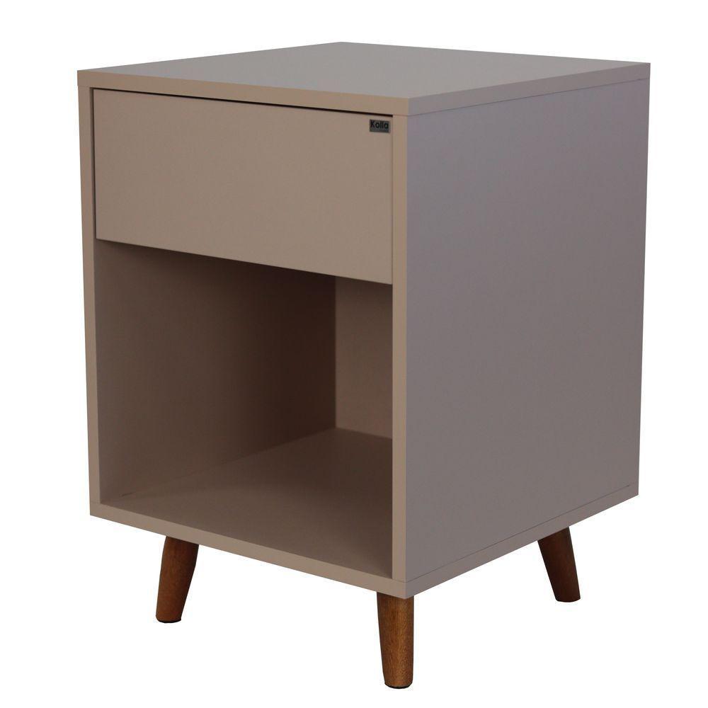 Mesa De Cabeceira 1 Nicho 1 Gaveta 400x550x400 Sal Rosa - Mdf Arauco - 2